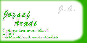 jozsef aradi business card